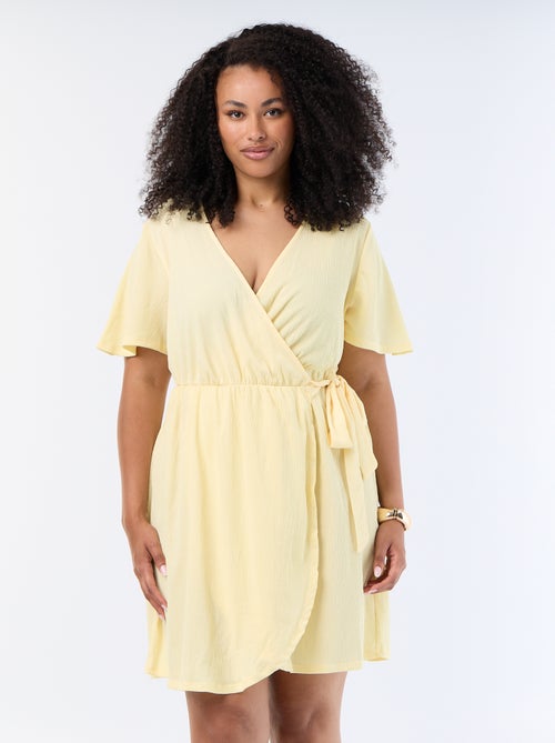 Wickelkleid aus Waffelstrick - Kiabi Wickelkleid aus Waffelstrick - Kiabi