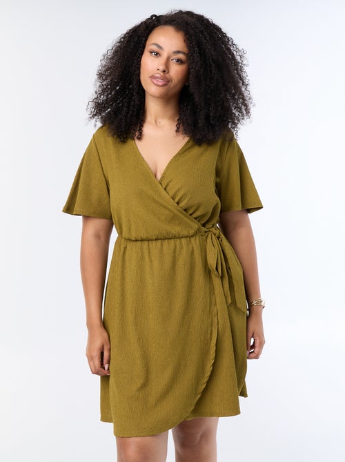 Wickelkleid aus Waffelstrick - Kiabi Wickelkleid aus Waffelstrick - Kiabi