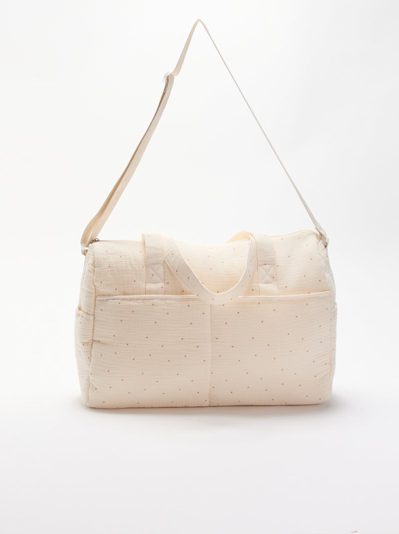 Wickeltasche mit Aussen- und Innentaschen Beige - Kiabi