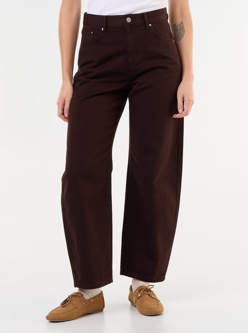 Wide barrel-leg denim pants - Kiabi