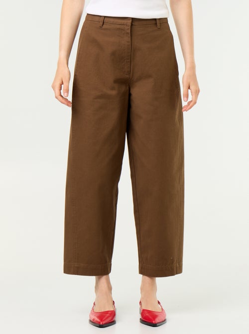Wide barrel-leg trousers - Kiabi