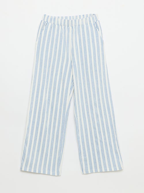 Wide Crêpe Knit Trousers - Kiabi
