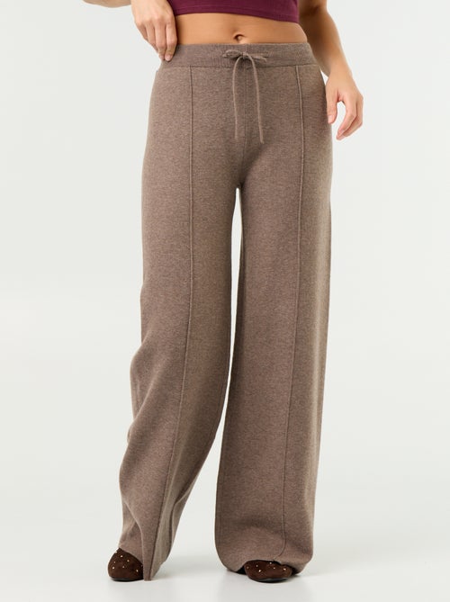 Wide knit trousers - Kiabi