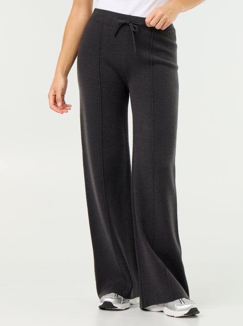 Wide knit trousers - Kiabi