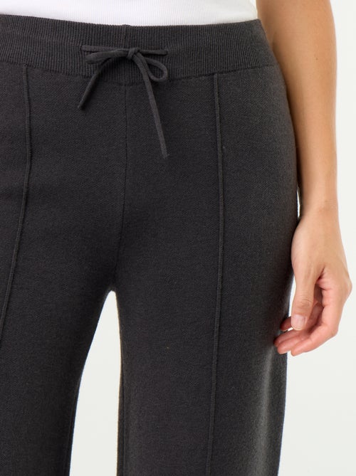 Wide knit trousers - Kiabi