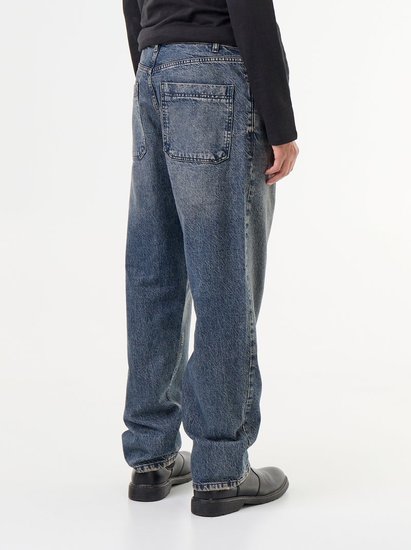 Wide-leg 5-pocket denim Blue - Kiabi