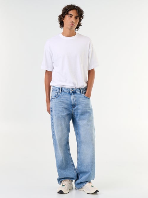 Wide-leg 5-pocket denim jeans - Kiabi