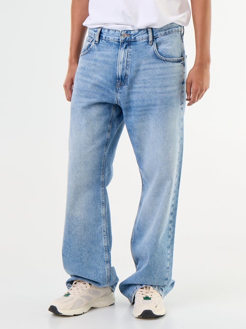 Wide-leg 5-pocket denim jeans - Kiabi