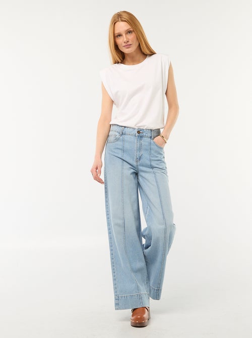 Wide Leg 5-Pocket Jeans - Kiabi