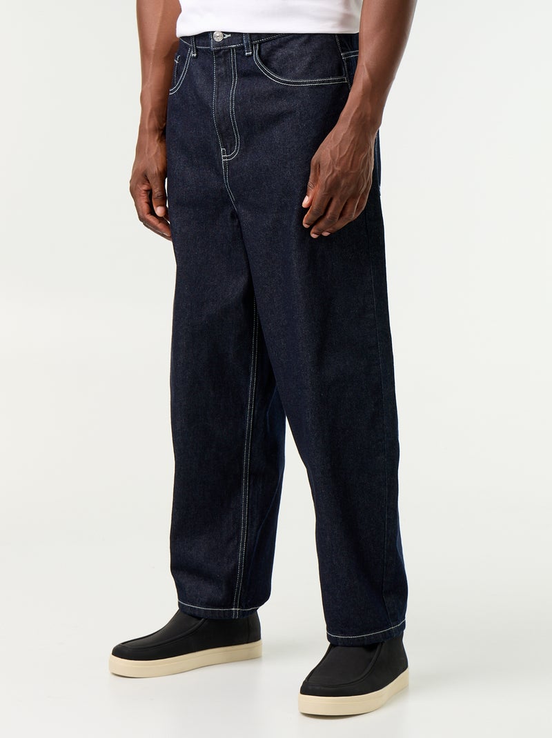 Wide-leg 5-pocket jeans Blue - Kiabi
