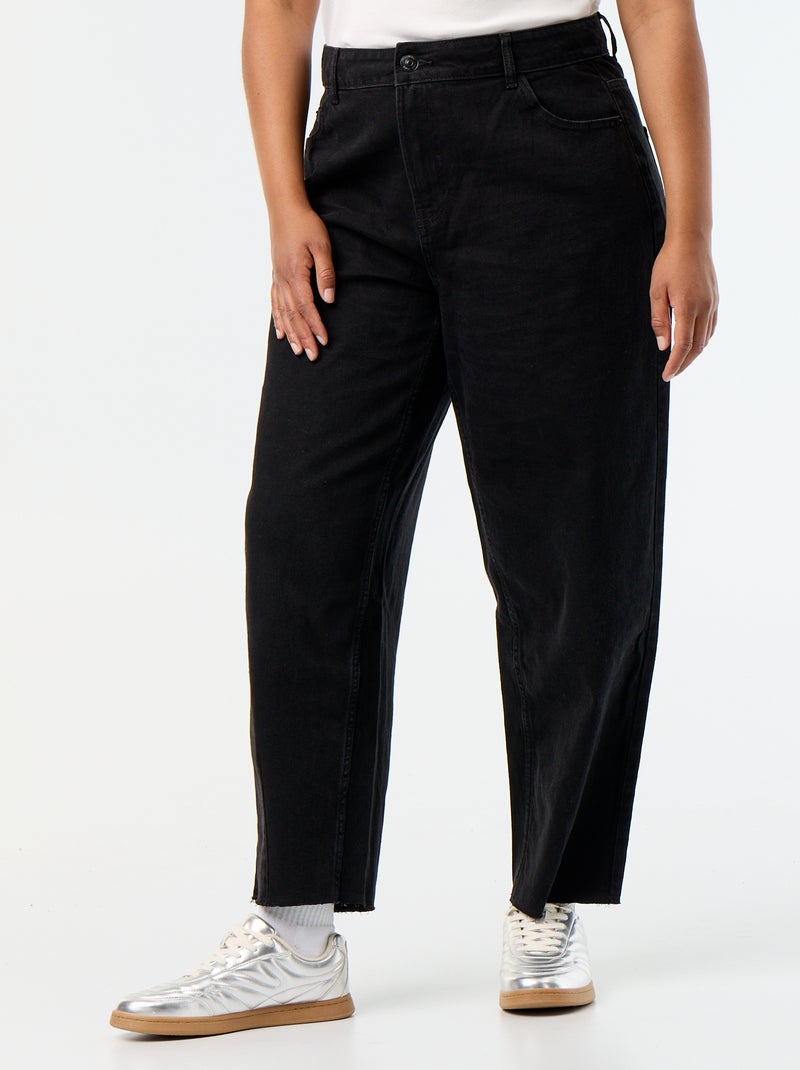 Wide leg 5-pocket jeans Grey - Kiabi