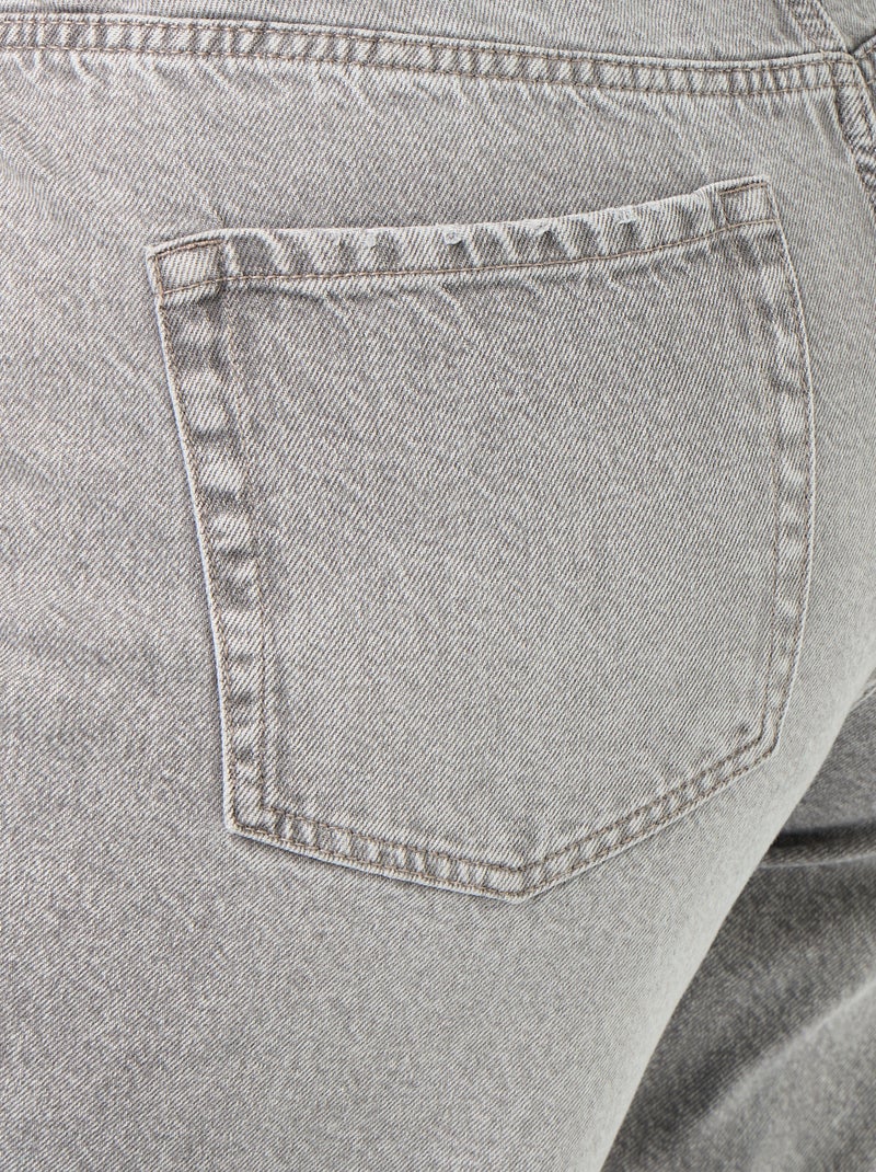 Wide leg 5-pocket jeans Grey - Kiabi