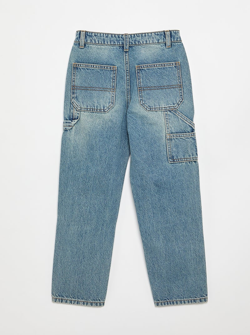Wide-leg carpenter jeans Blue - Kiabi