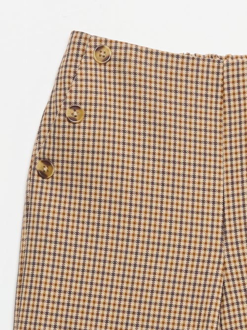Wide-leg checkered trousers - Kiabi