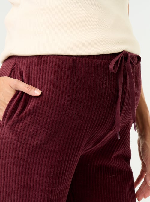 Wide-leg Corduroy Maternity Pants - Kiabi Wide-leg Corduroy Maternity Pants - Kiabi