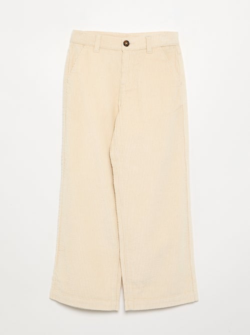 Wide Leg Corduroy Trousers - Kiabi