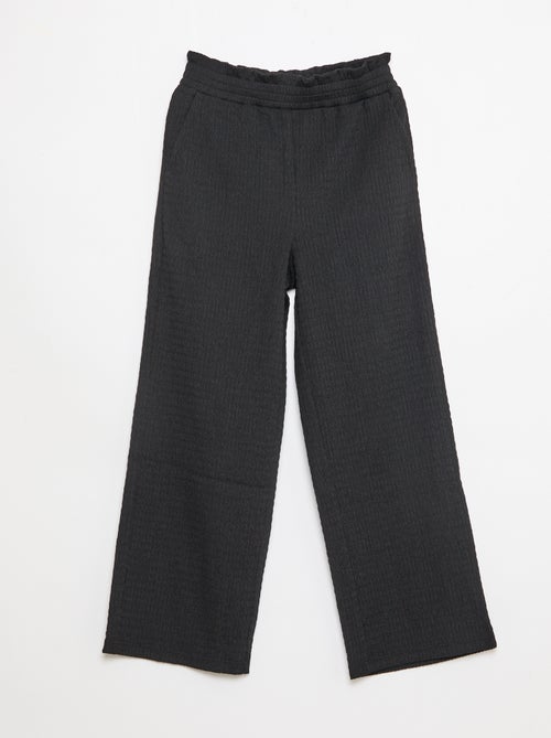 Wide-Leg Crepe Knit Pants - Kiabi