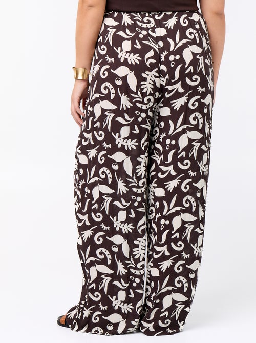 Wide-Leg Crepe Knit Pants - Kiabi