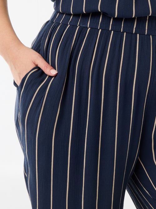 Wide-Leg Crepe Knit Pants - Kiabi