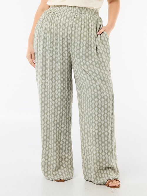 Wide-Leg Crepe Knit Pants - Kiabi