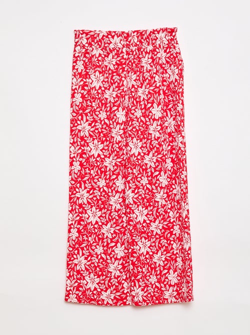 Wide-Leg Crepe Knit Pants - Kiabi