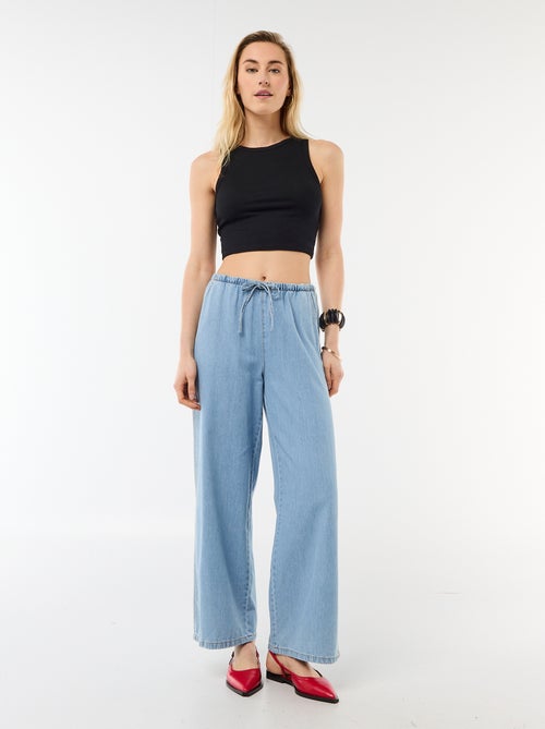 Wide-leg denim pants - Kiabi Wide-leg denim pants - Kiabi