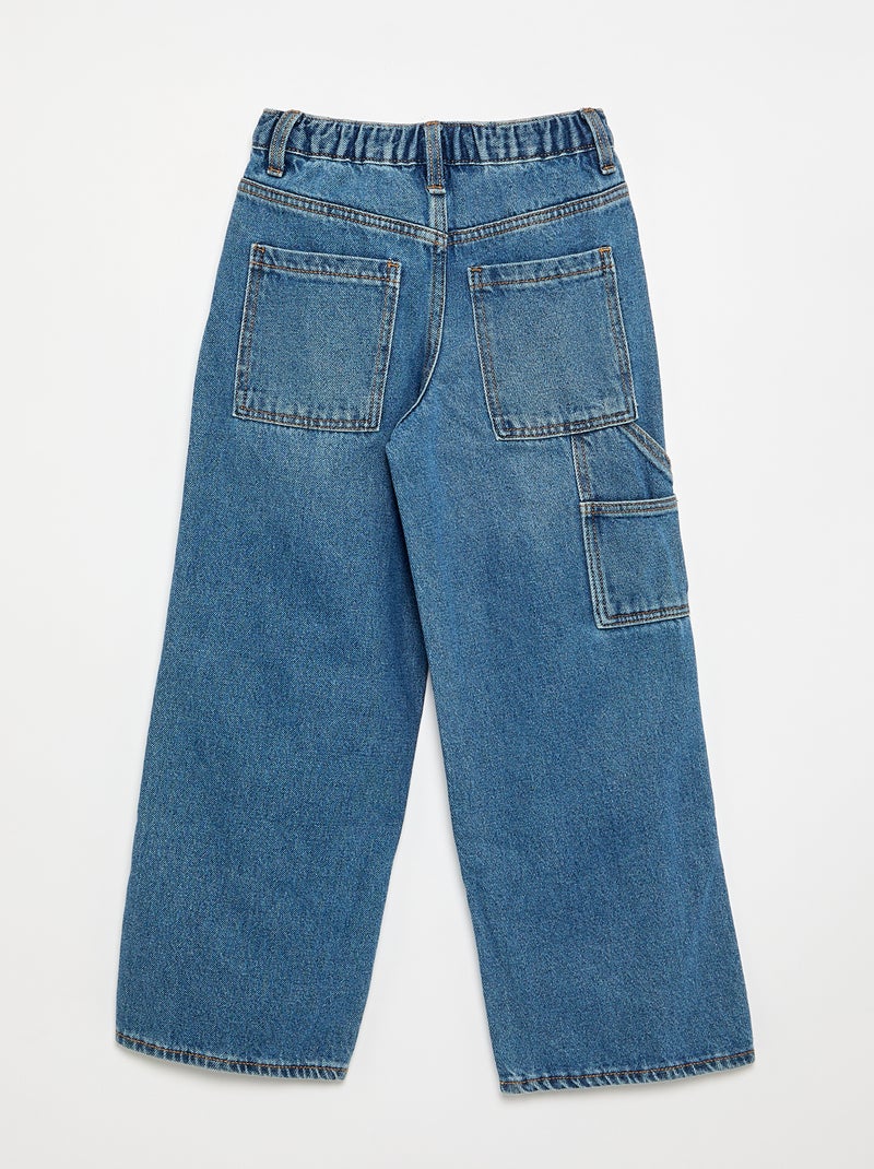 Wide-leg denim pants Blue - Kiabi