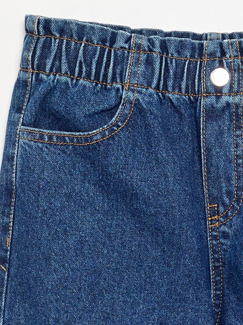Wide-leg denim pants Blue - Kiabi