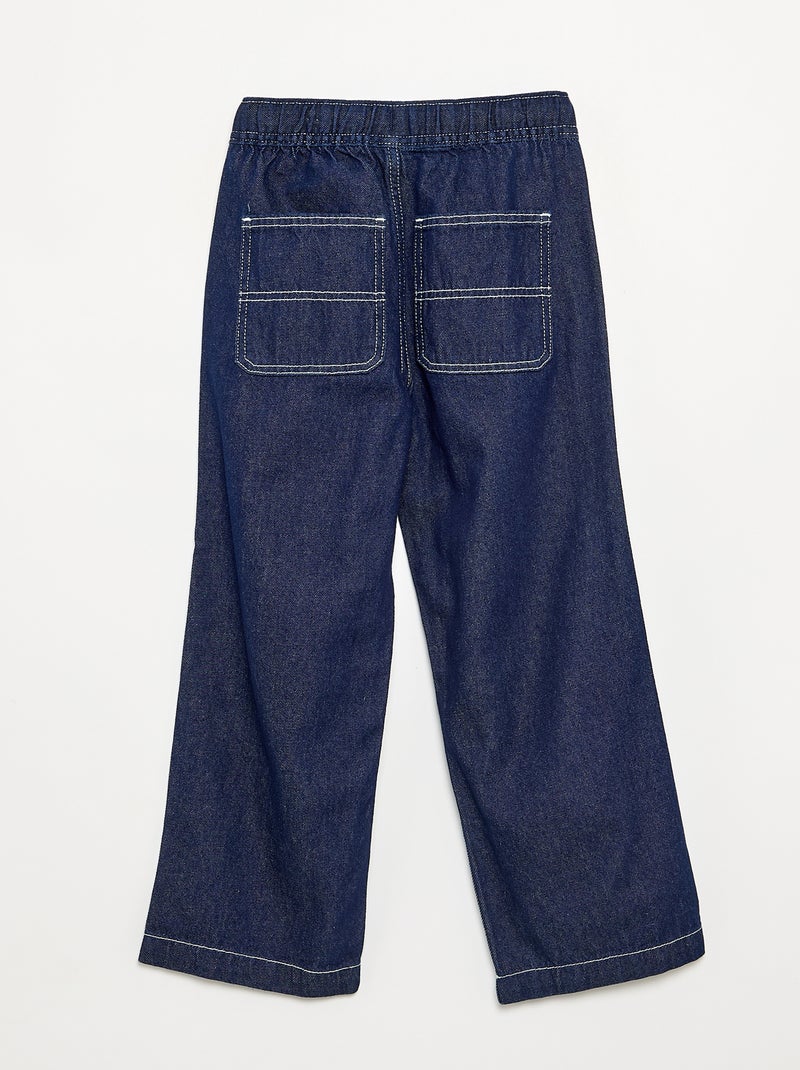 Wide-leg denim pants Blue - Kiabi