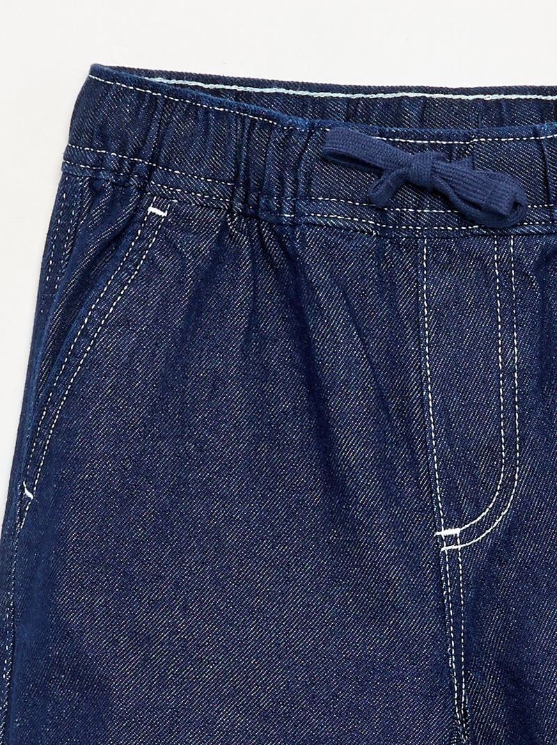 Wide-leg denim pants Blue - Kiabi
