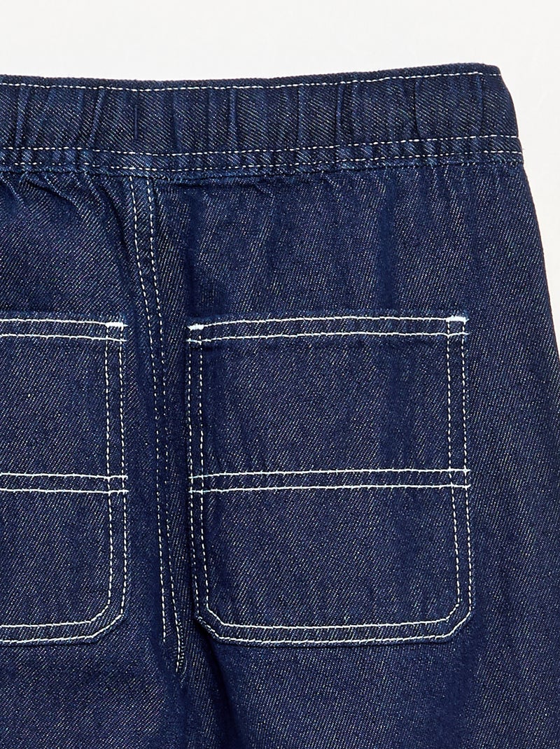 Wide-leg denim pants Blue - Kiabi