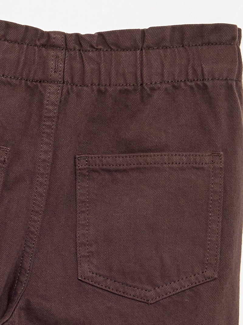 Wide-leg denim pants Brown - Kiabi