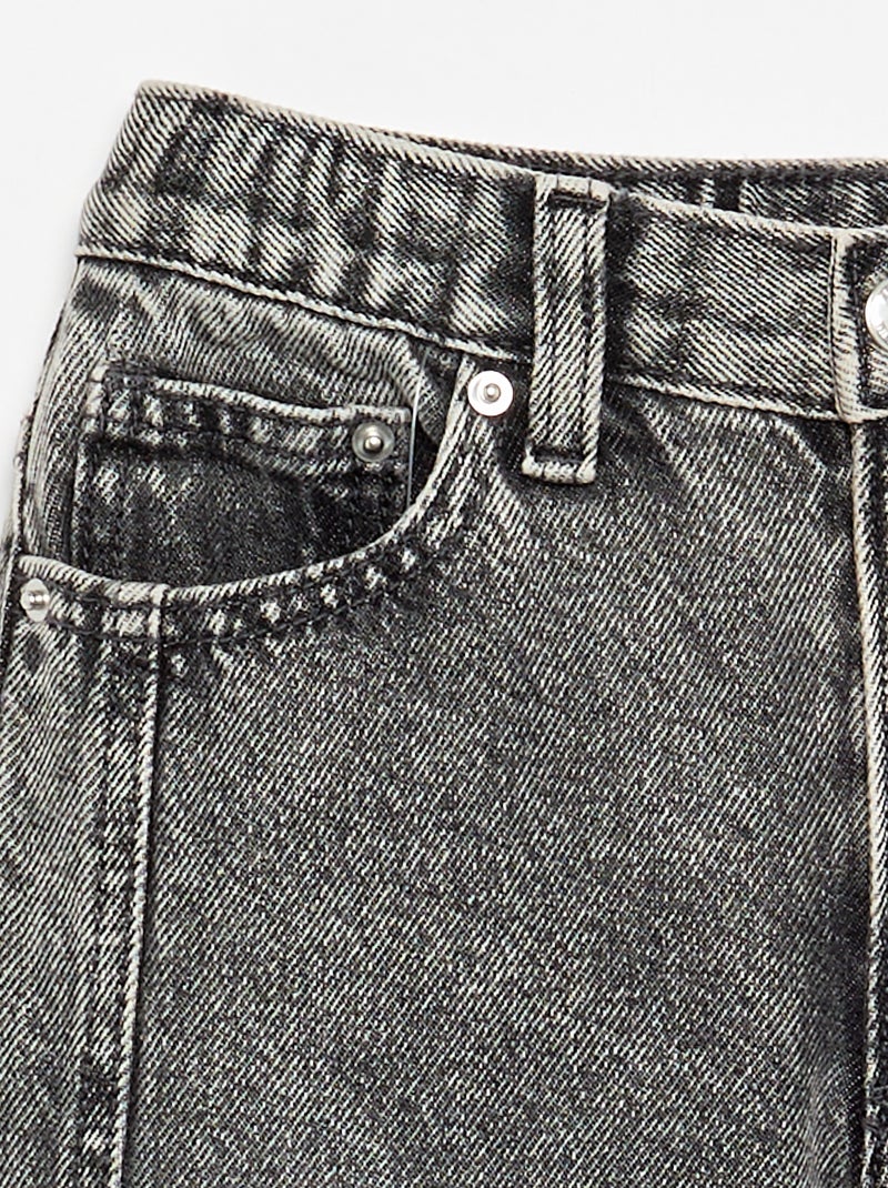 Wide-leg denim pants Grey - Kiabi