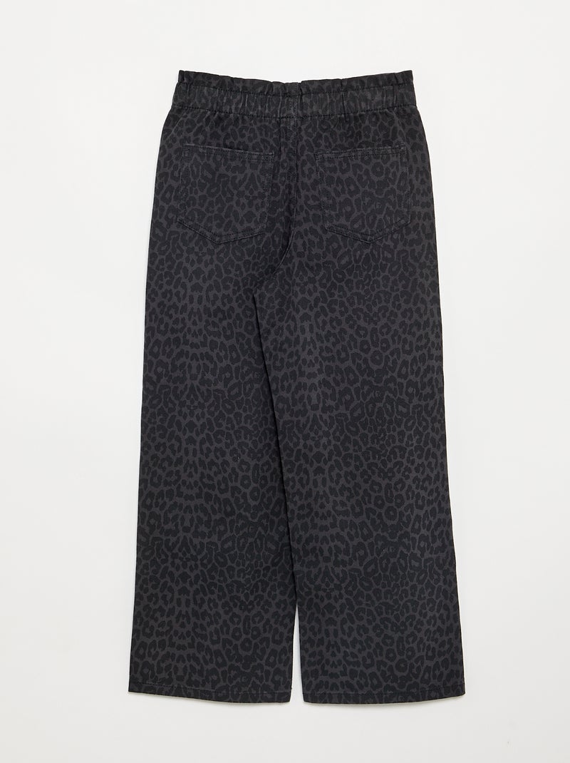 Wide-leg denim pants Grey - Kiabi