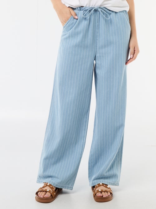 Wide-Leg Denim Trousers - Kiabi
