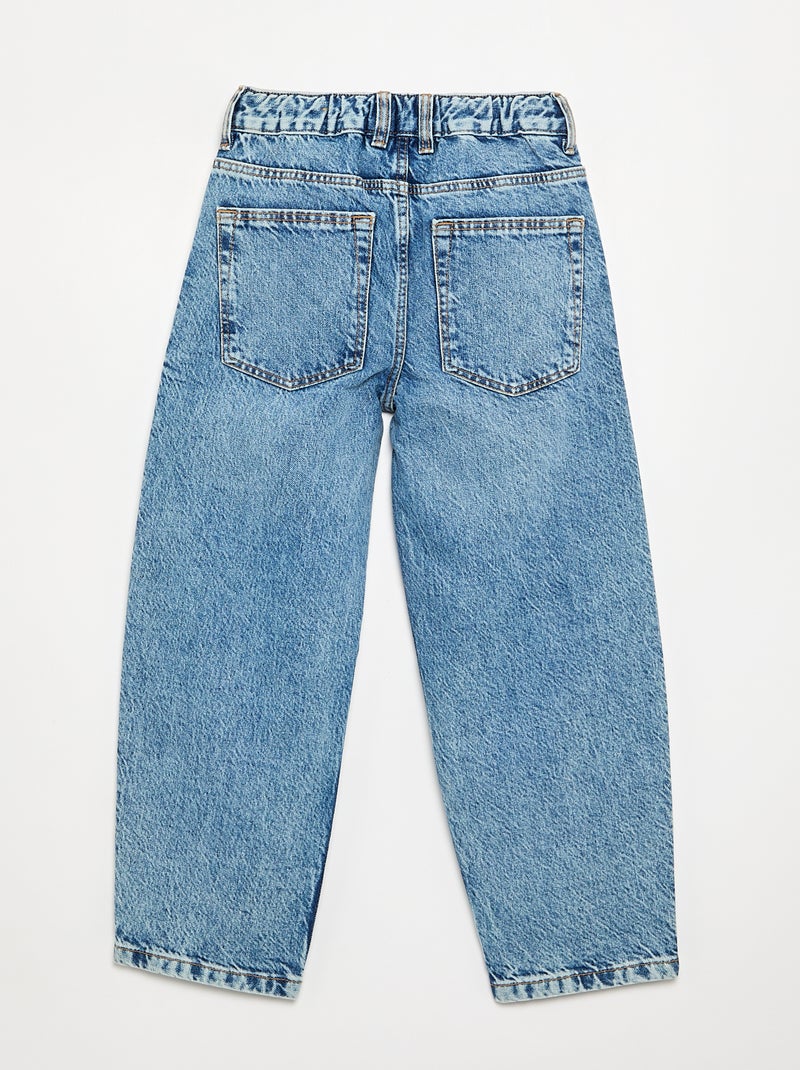 Wide-leg denim trousers Blue - Kiabi