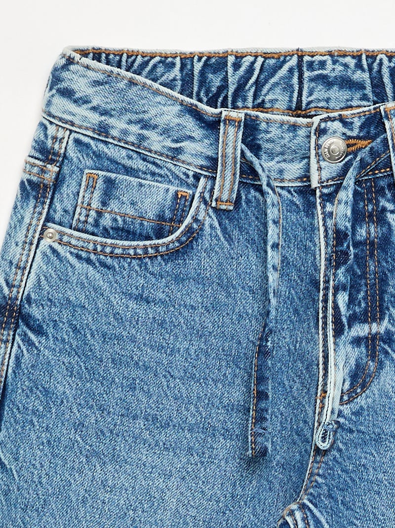 Wide-leg denim trousers Blue - Kiabi