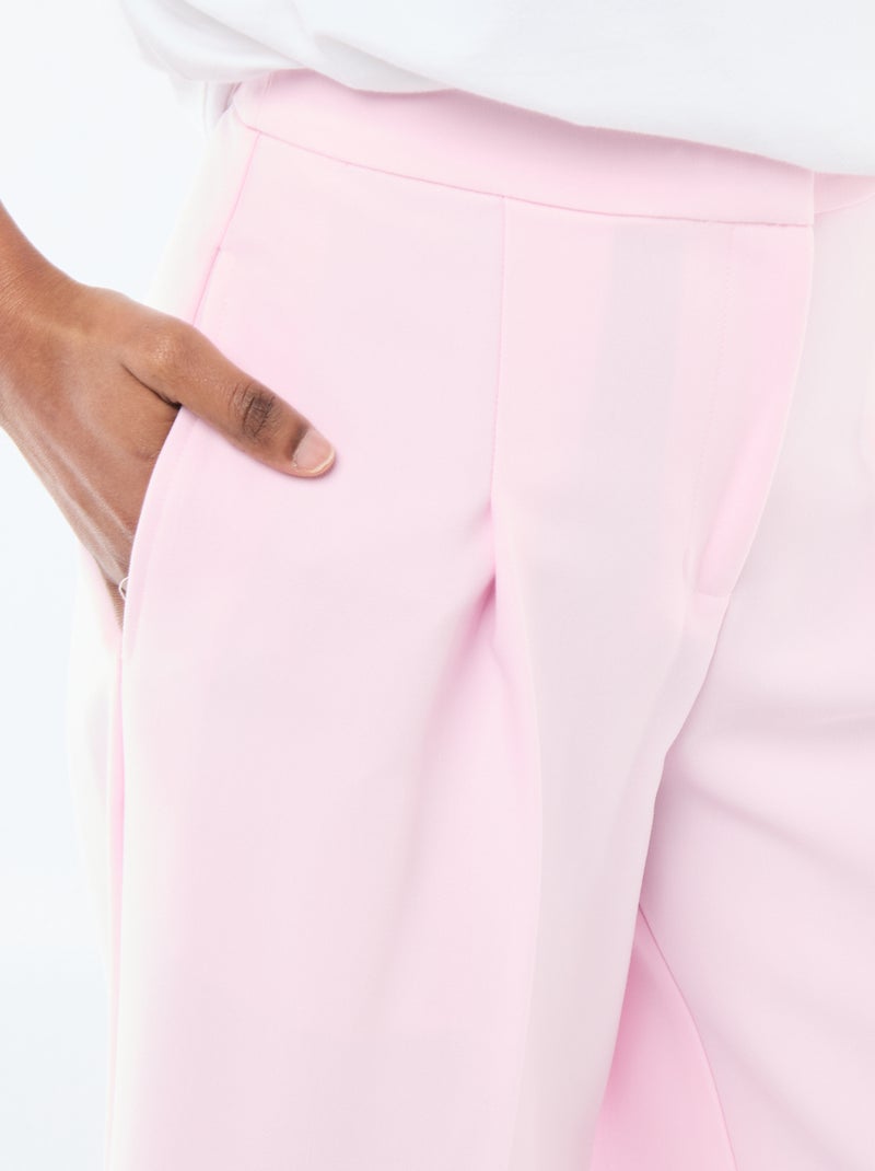 Wide-Leg Dress Pants Pink - Kiabi