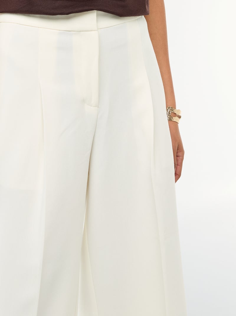 Wide-Leg Dress Pants White - Kiabi