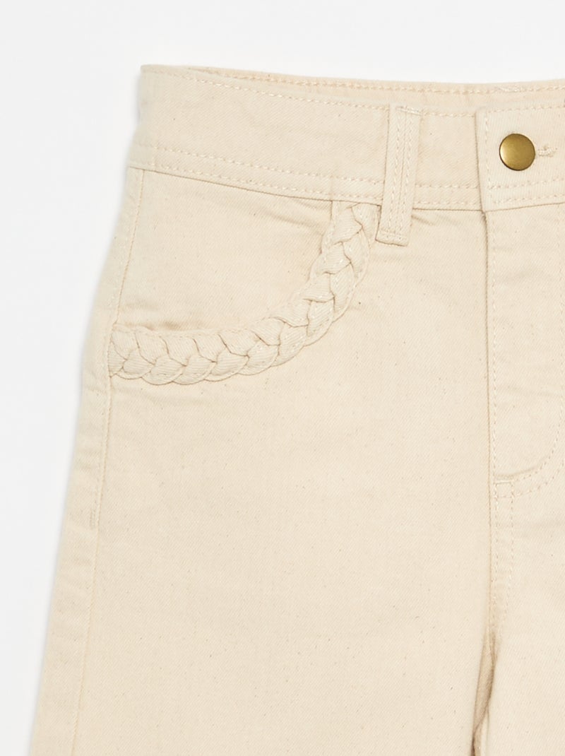 Wide Leg Fit Pants White - Kiabi