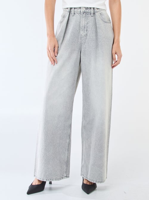 Wide leg high-waisted jeans - Kiabi