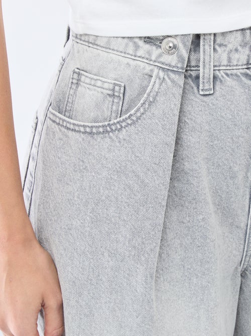 Wide leg high-waisted jeans - Kiabi