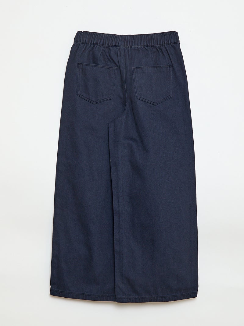 Wide-Leg-Hose - Bequemer Schnitt Blau - Kiabi
