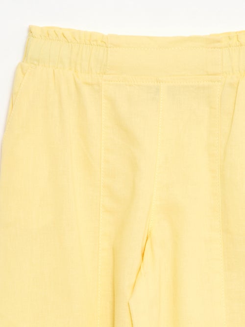 Wide-Leg-Hose aus gewebter Baumwolle - Kiabi