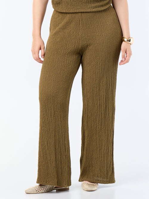 Wide-Leg Hose aus Waffelstrick - Kiabi Wide-Leg Hose aus Waffelstrick - Kiabi