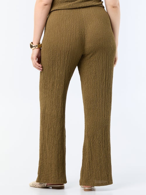 Wide-Leg Hose aus Waffelstrick - Kiabi Wide-Leg Hose aus Waffelstrick - Kiabi