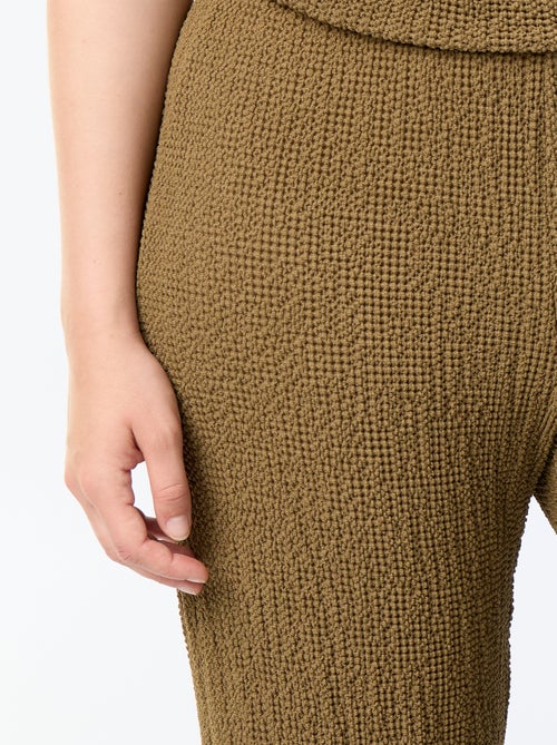 Wide-Leg Hose aus Waffelstrick - Kiabi Wide-Leg Hose aus Waffelstrick - Kiabi