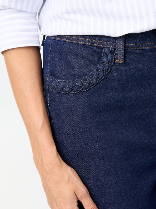 Wide-Leg-Hose mit geflochtenen Taschen - Kiabi