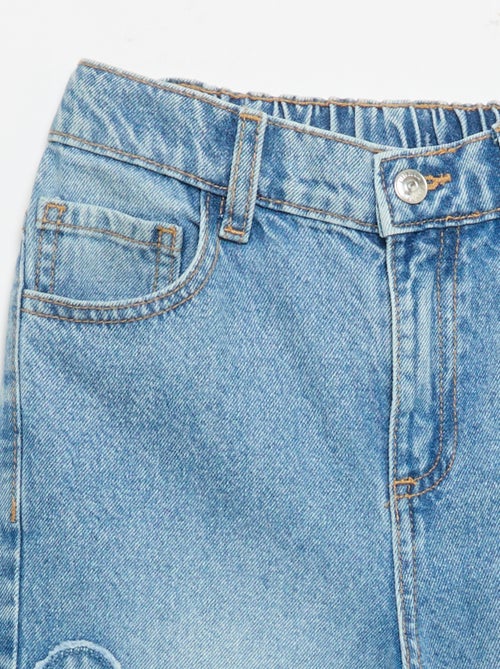 Wide-Leg-Hose mit Stickereien - Kiabi