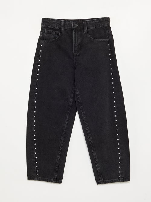 Wide-Leg-Hose mit Ziernieten - Kiabi